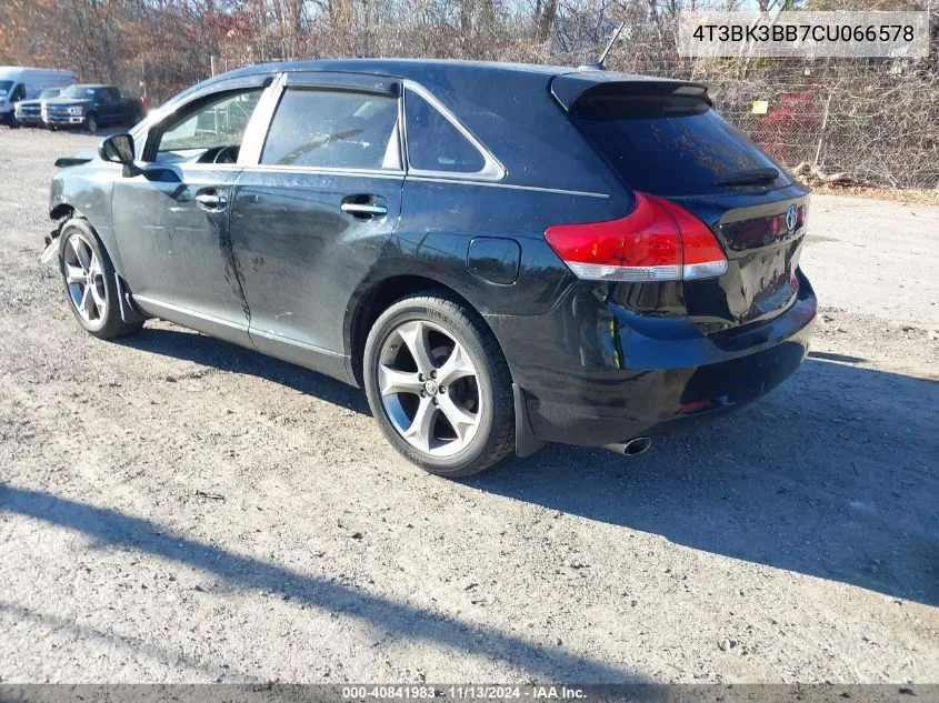 2012 Toyota Venza Le/Xle/Limited VIN: 4T3BK3BB7CU066578 Lot: 40841983