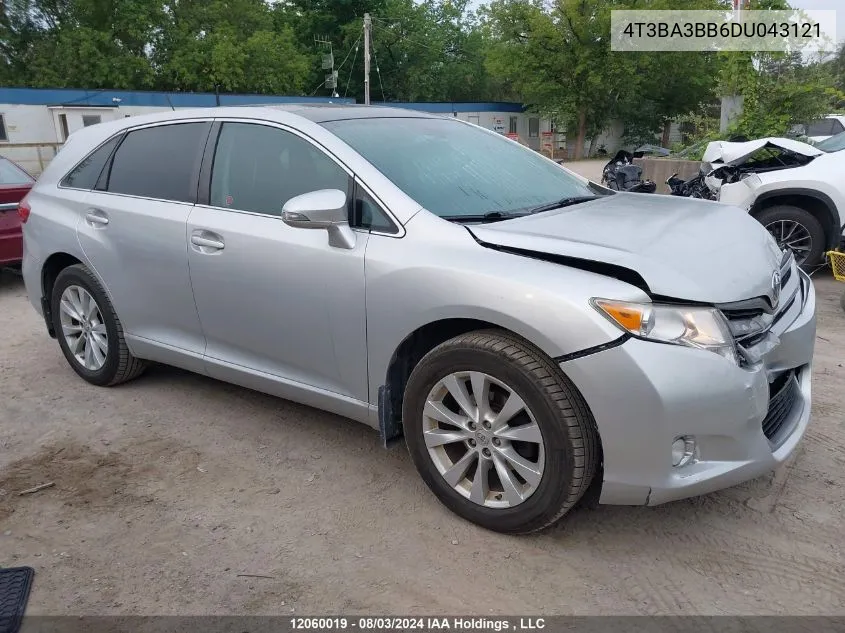 2013 Toyota Venza Le/Xle VIN: 4T3BA3BB6DU043121 Lot: 12060019