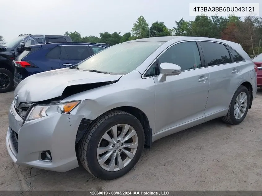 2013 Toyota Venza Le/Xle VIN: 4T3BA3BB6DU043121 Lot: 12060019