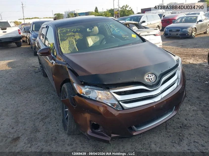 2013 Toyota Venza VIN: 4T3BA3BB4DU034790 Lot: 12069439