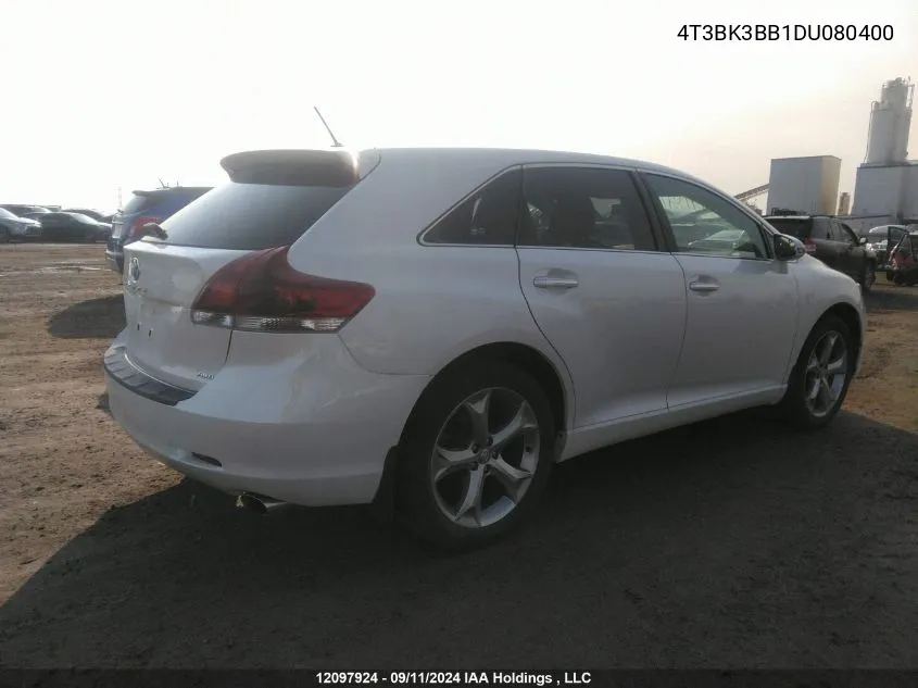 2013 Toyota Venza Le/Xle/Limited VIN: 4T3BK3BB1DU080400 Lot: 12097924