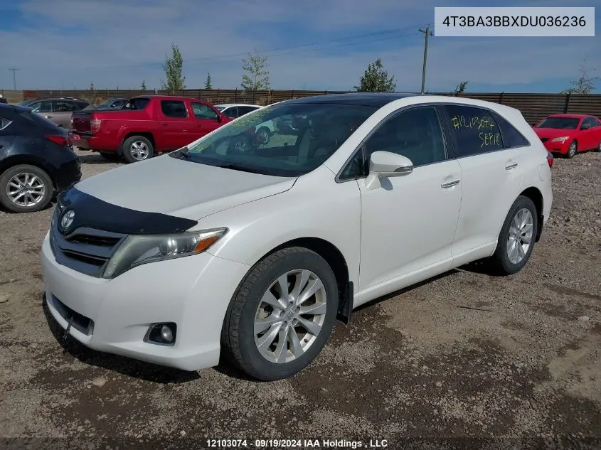 2013 Toyota Venza Le/Xle VIN: 4T3BA3BBXDU036236 Lot: 12103074