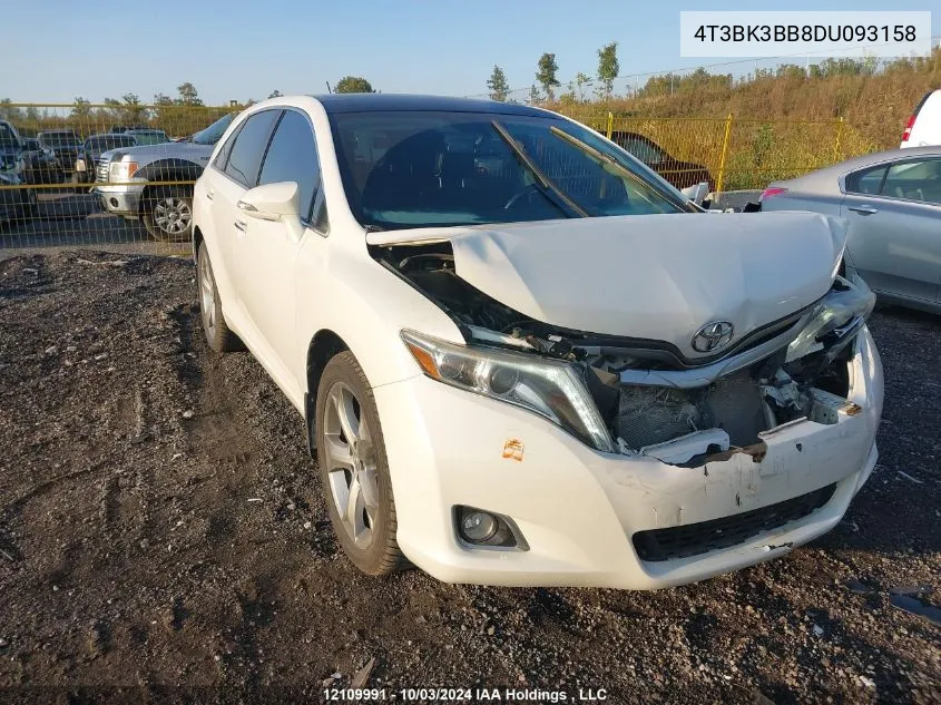 2013 Toyota Venza Le/Xle/Limited VIN: 4T3BK3BB8DU093158 Lot: 12109991