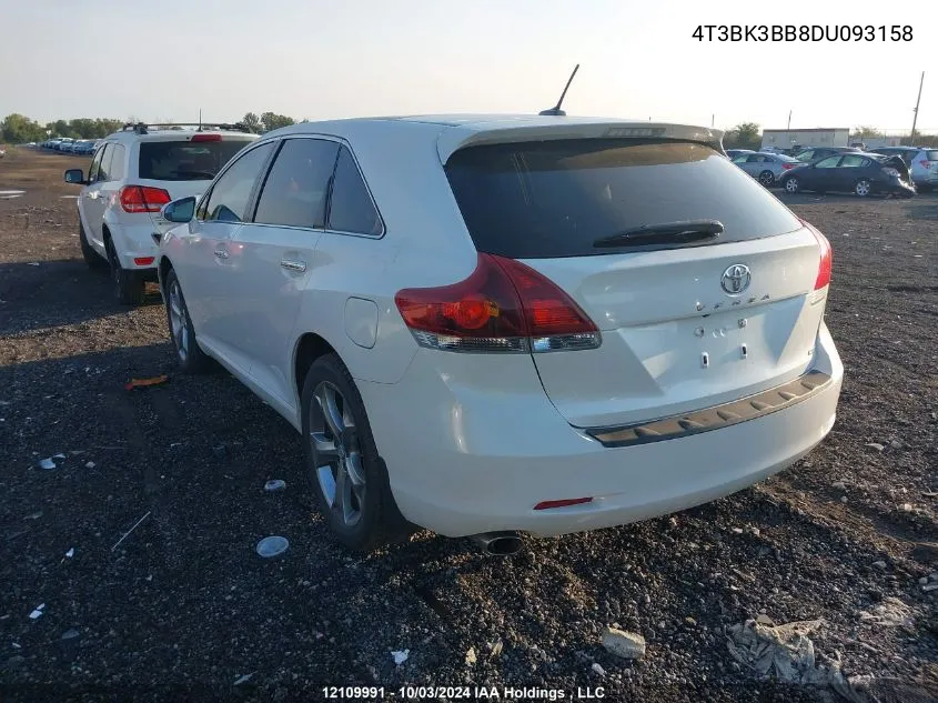 2013 Toyota Venza Le/Xle/Limited VIN: 4T3BK3BB8DU093158 Lot: 12109991