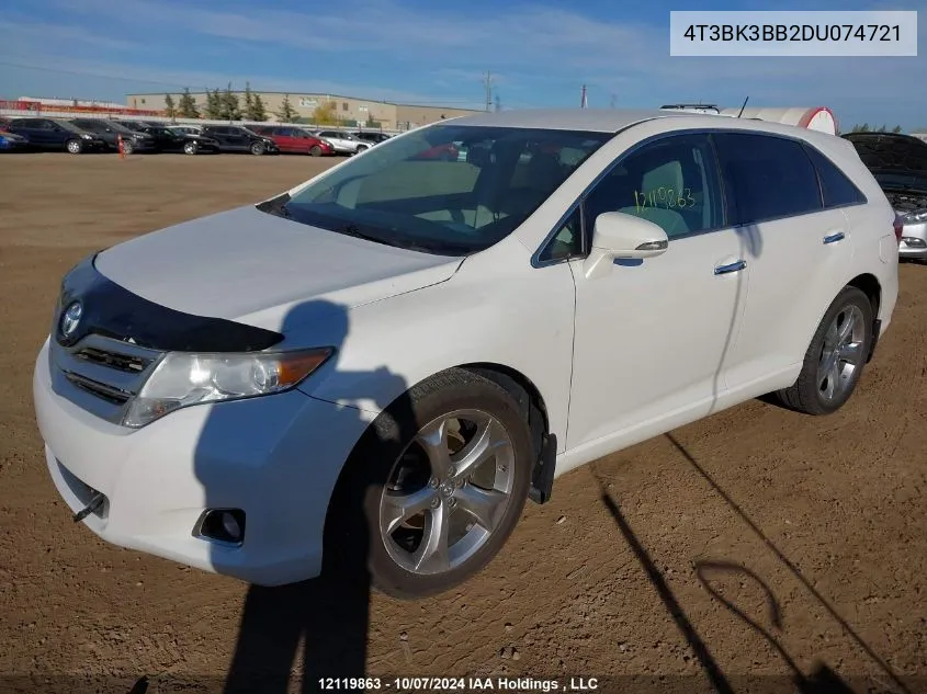 2013 Toyota Venza Le/Xle/Limited VIN: 4T3BK3BB2DU074721 Lot: 12119863