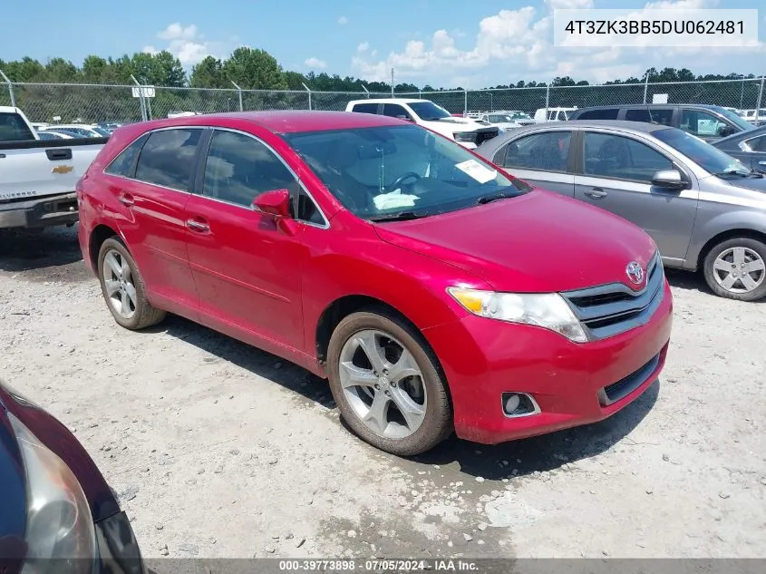 2013 Toyota Venza Xle V6 VIN: 4T3ZK3BB5DU062481 Lot: 39773898