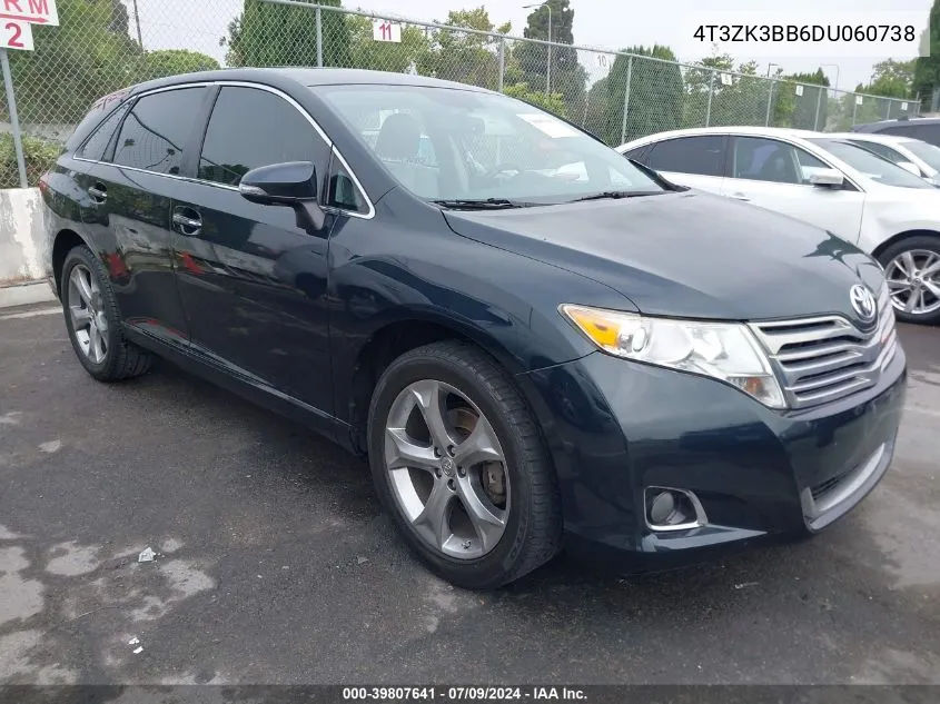 2013 Toyota Venza Xle V6 VIN: 4T3ZK3BB6DU060738 Lot: 39807641