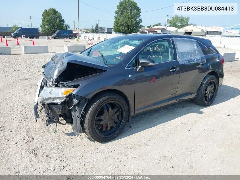 2013 Toyota Venza Xle V6 VIN: 4T3BK3BB8DU084413 Lot: 39954764