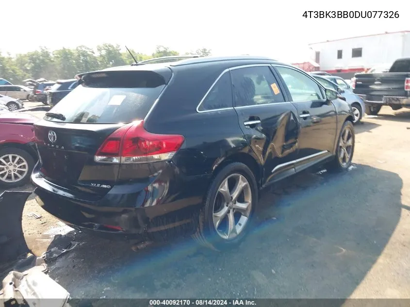 4T3BK3BB0DU077326 2013 Toyota Venza Xle V6