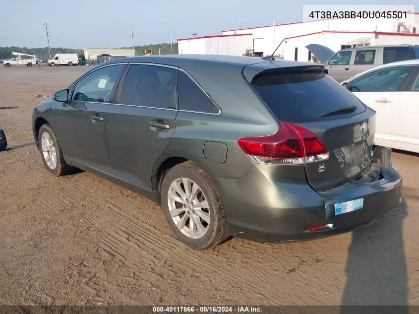 2013 Toyota Venza Le VIN: 4T3BA3BB4DU045501 Lot: 40117866