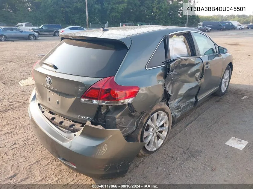 2013 Toyota Venza Le VIN: 4T3BA3BB4DU045501 Lot: 40117866