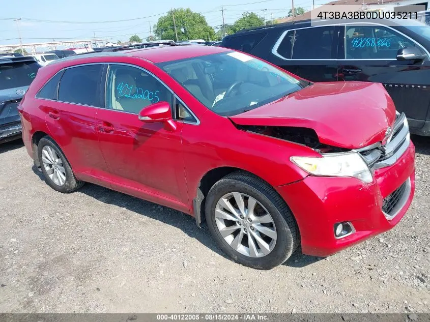 2013 Toyota Venza Le VIN: 4T3BA3BB0DU035211 Lot: 40122005