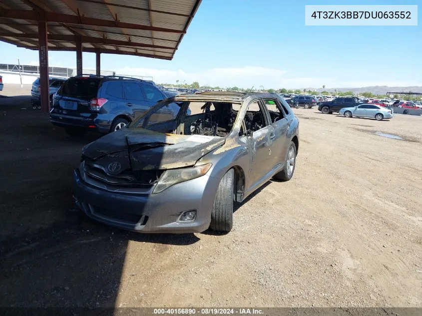 2013 Toyota Venza Xle V6 VIN: 4T3ZK3BB7DU063552 Lot: 40156890