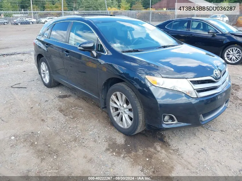 2013 Toyota Venza Le VIN: 4T3BA3BB5DU036287 Lot: 40222267