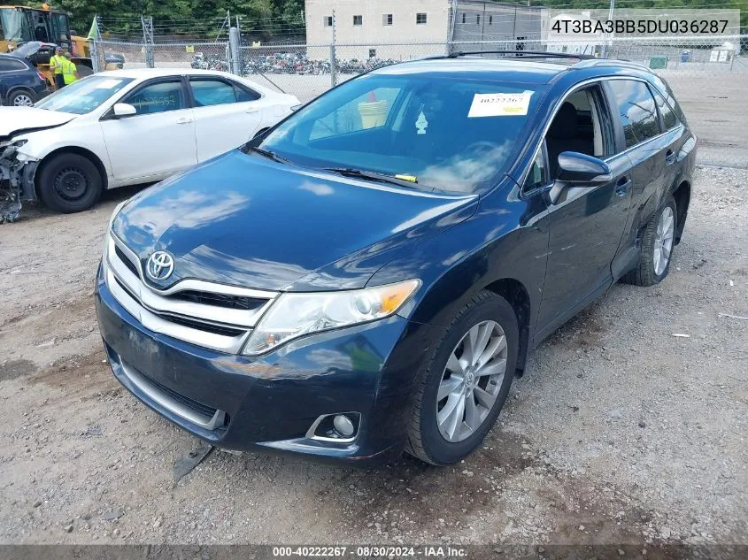 2013 Toyota Venza Le VIN: 4T3BA3BB5DU036287 Lot: 40222267