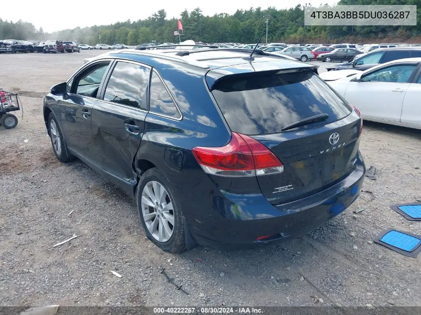 2013 Toyota Venza Le VIN: 4T3BA3BB5DU036287 Lot: 40222267