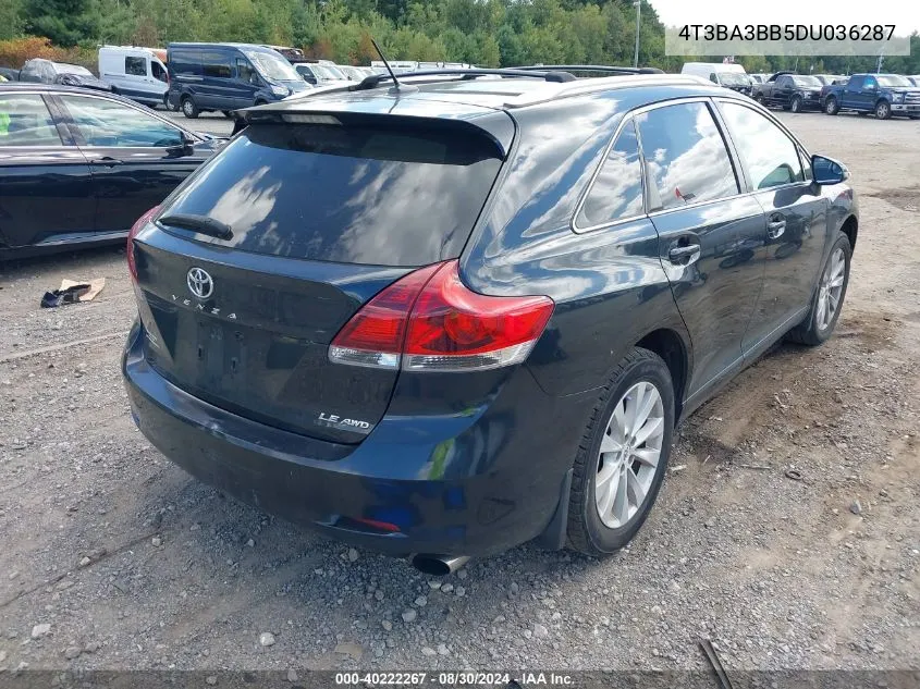 2013 Toyota Venza Le VIN: 4T3BA3BB5DU036287 Lot: 40222267