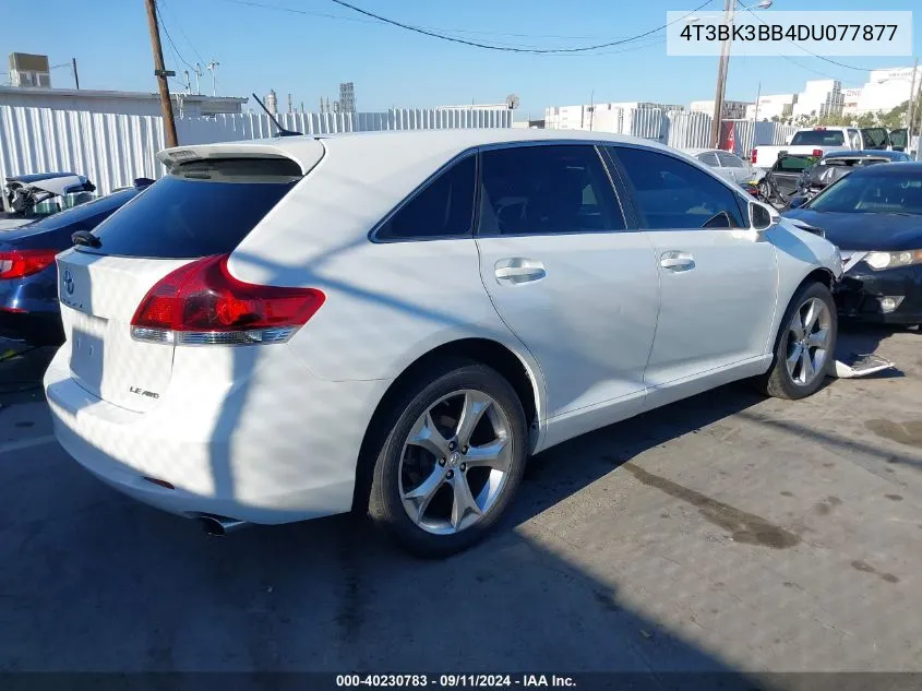 2013 Toyota Venza Le V6 VIN: 4T3BK3BB4DU077877 Lot: 40230783