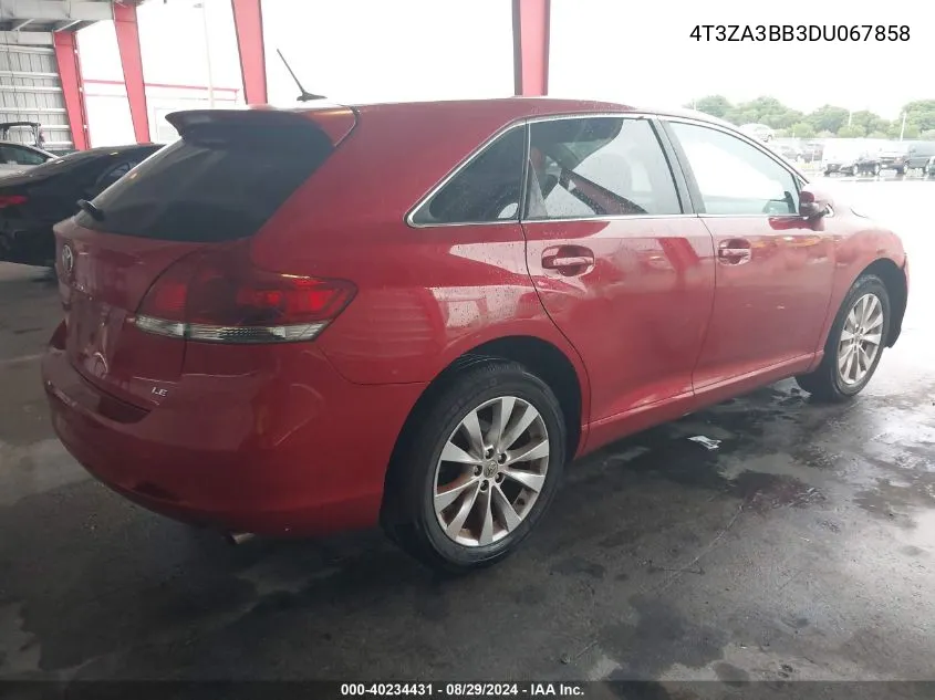 2013 Toyota Venza Le VIN: 4T3ZA3BB3DU067858 Lot: 40234431