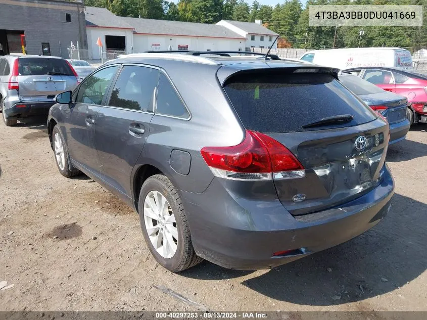 2013 Toyota Venza Le VIN: 4T3BA3BB0DU041669 Lot: 40297253