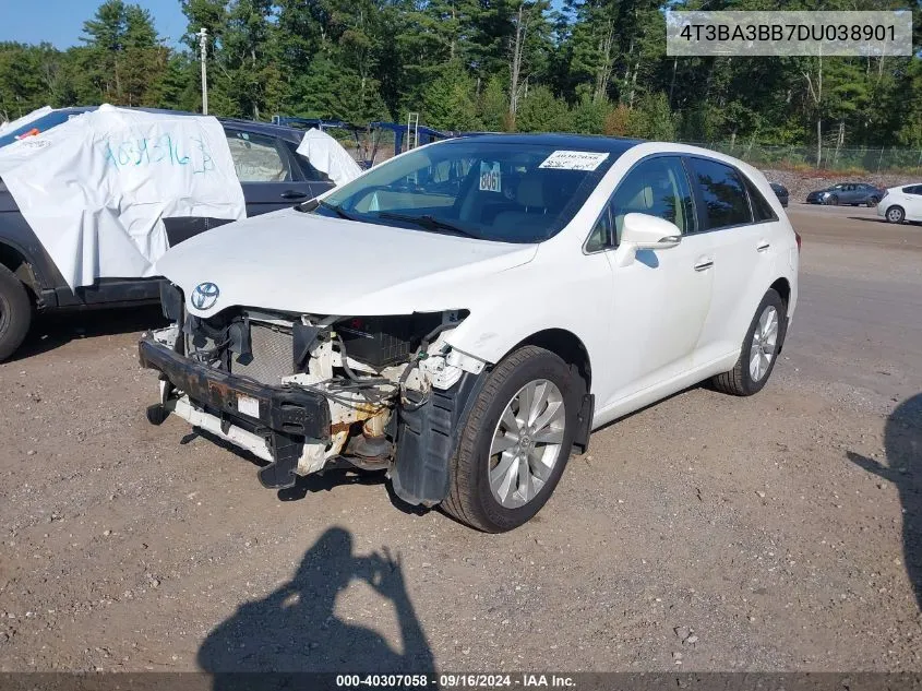 2013 Toyota Venza Xle VIN: 4T3BA3BB7DU038901 Lot: 40307058