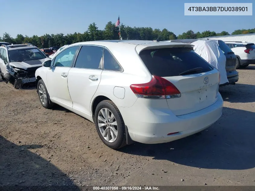 2013 Toyota Venza Xle VIN: 4T3BA3BB7DU038901 Lot: 40307058