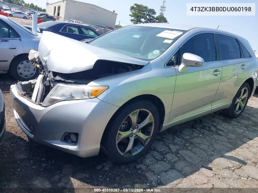 2013 Toyota Venza Xle V6 VIN: 4T3ZK3BB0DU060198 Lot: 40310267