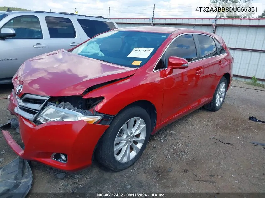 2013 Toyota Venza Le VIN: 4T3ZA3BB8DU066351 Lot: 40317452