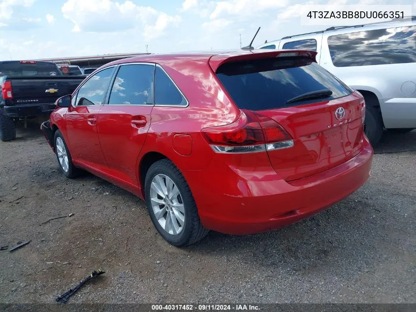 2013 Toyota Venza Le VIN: 4T3ZA3BB8DU066351 Lot: 40317452