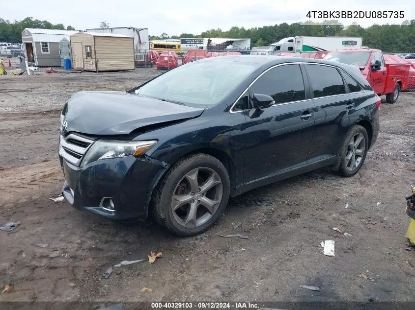 2013 Toyota Venza Limited V6 VIN: 4T3BK3BB2DU085735 Lot: 40329103