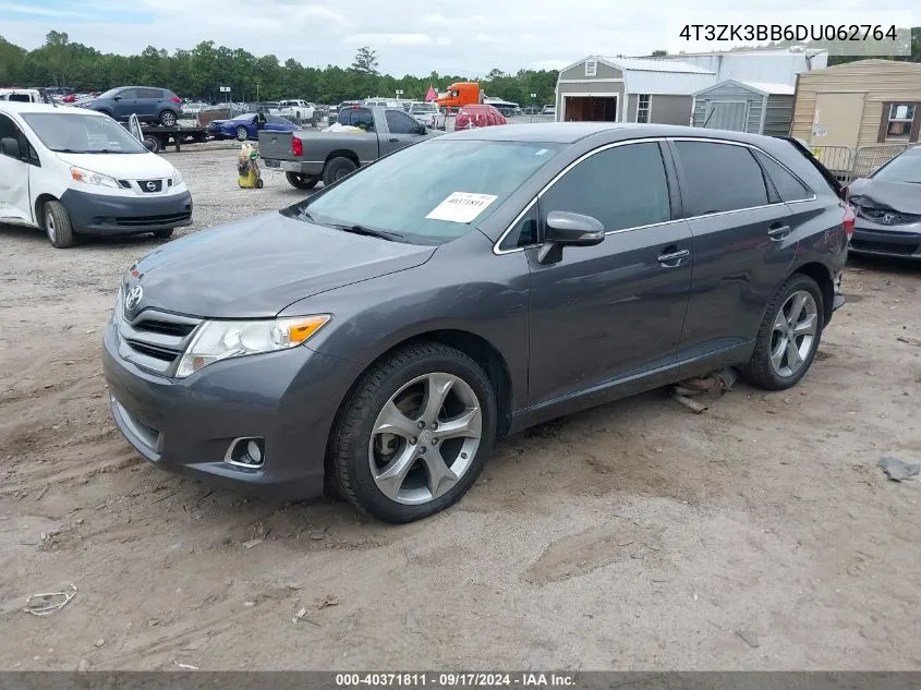 2013 Toyota Venza Xle V6 VIN: 4T3ZK3BB6DU062764 Lot: 40371811