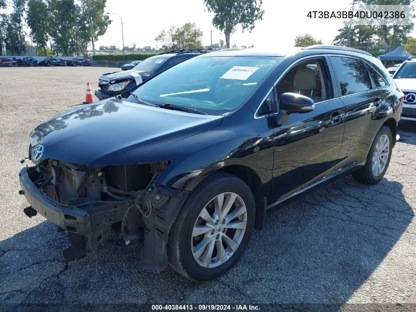 2013 Toyota Venza Le VIN: 4T3BA3BB4DU042386 Lot: 40384413