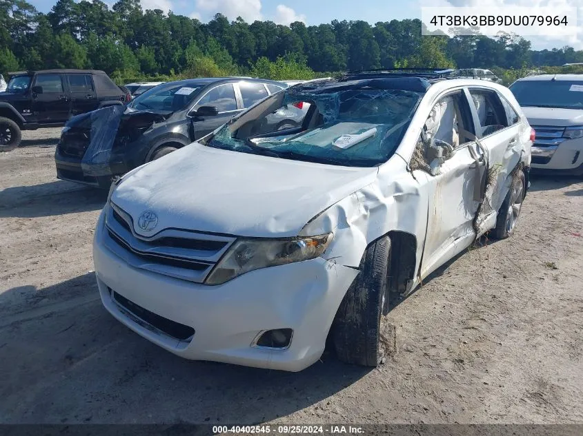 2013 Toyota Venza Le V6 VIN: 4T3BK3BB9DU079964 Lot: 40402545