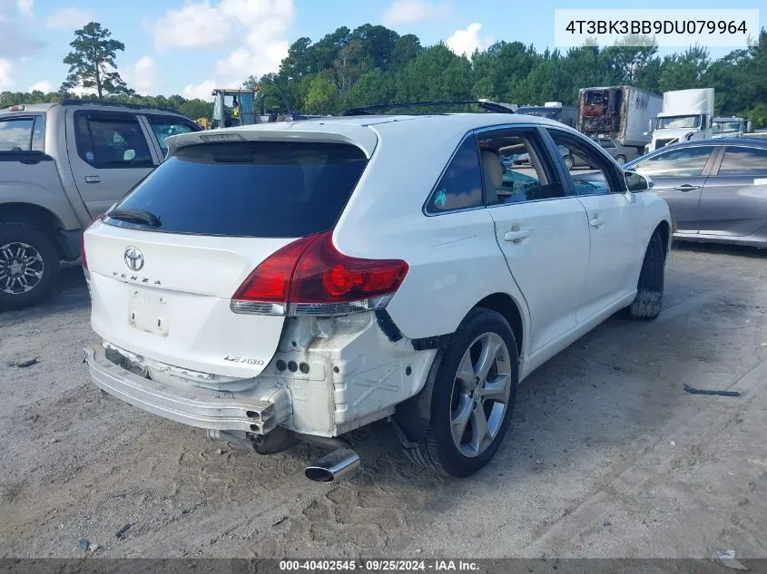 2013 Toyota Venza Le V6 VIN: 4T3BK3BB9DU079964 Lot: 40402545