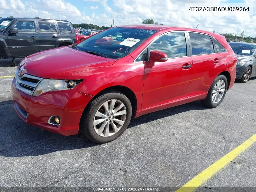 2013 Toyota Venza Le VIN: 4T3ZA3BB6DU069264 Lot: 40402780