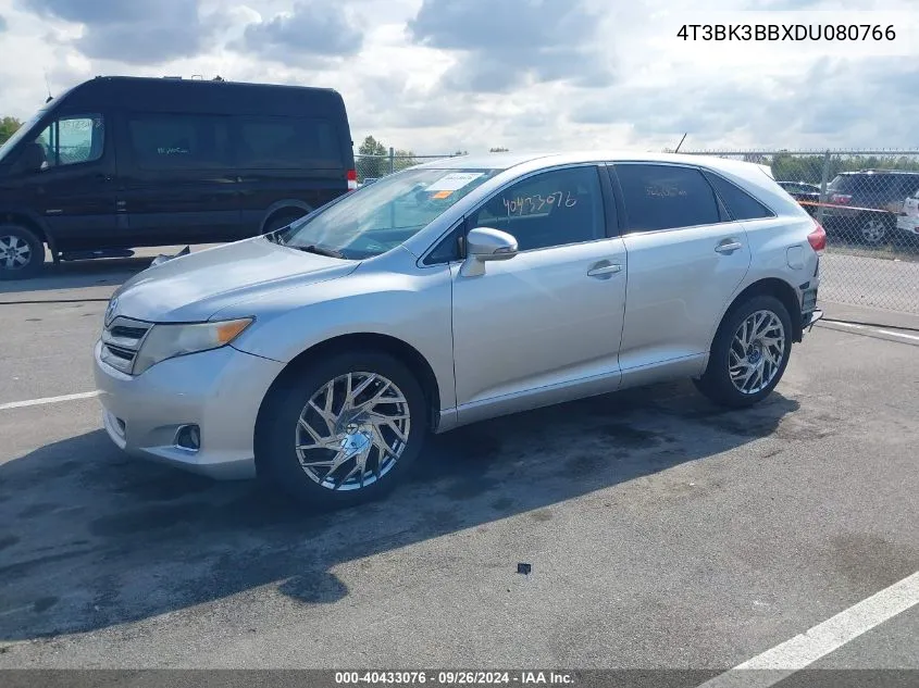 2013 Toyota Venza Le V6 VIN: 4T3BK3BBXDU080766 Lot: 40433076