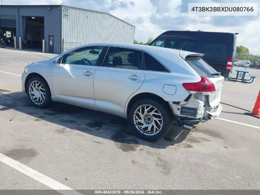 2013 Toyota Venza Le V6 VIN: 4T3BK3BBXDU080766 Lot: 40433076