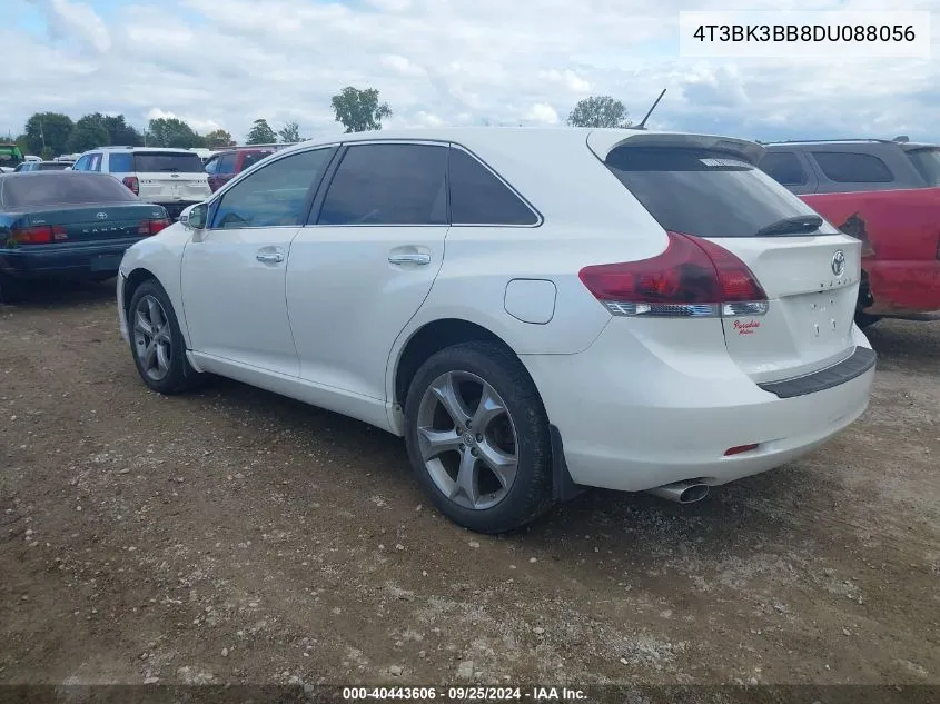 2013 Toyota Venza Base V6 VIN: 4T3BK3BB8DU088056 Lot: 40443606