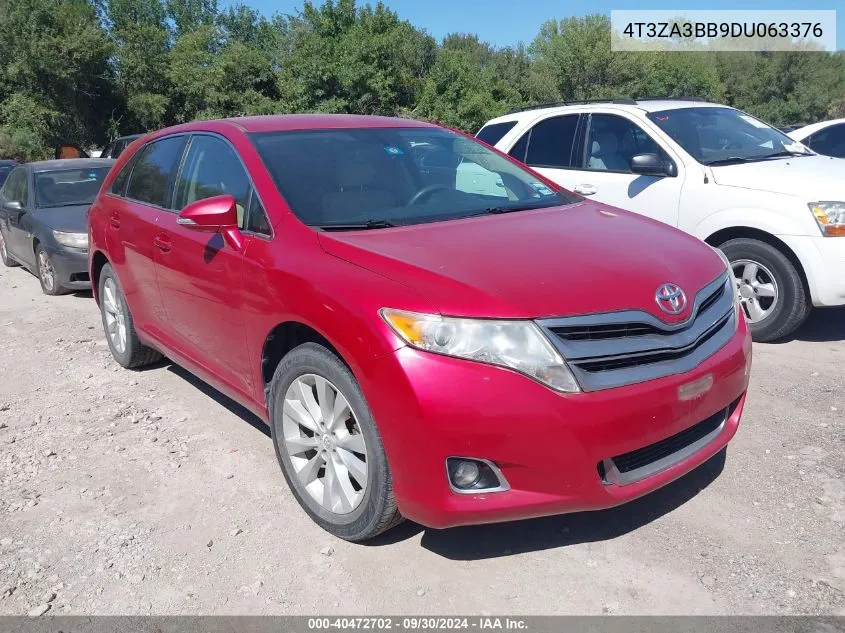 2013 Toyota Venza Le/Xle VIN: 4T3ZA3BB9DU063376 Lot: 40472702