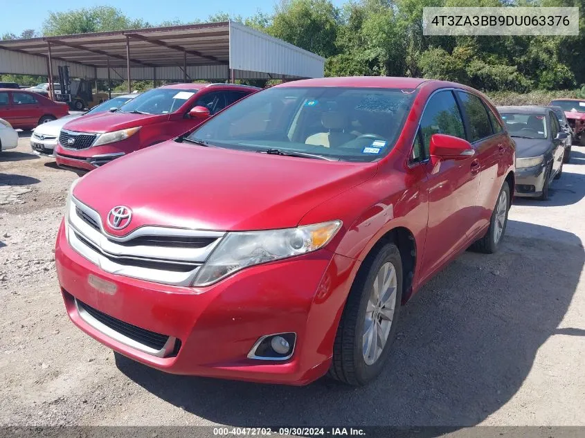 2013 Toyota Venza Le/Xle VIN: 4T3ZA3BB9DU063376 Lot: 40472702