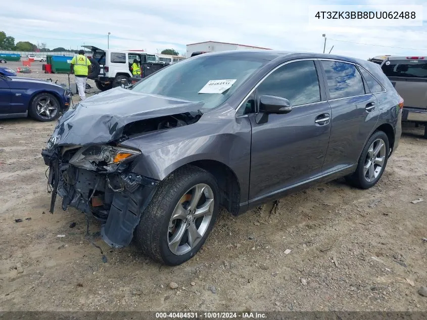 4T3ZK3BB8DU062488 2013 Toyota Venza Le/Xle/Limited