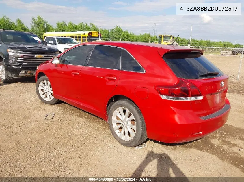 2013 Toyota Venza Le VIN: 4T3ZA3BB2DU072517 Lot: 40499680