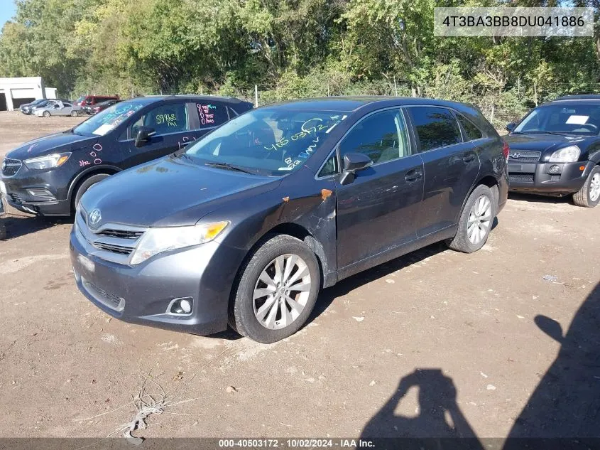 2013 Toyota Venza Le VIN: 4T3BA3BB8DU041886 Lot: 40503172