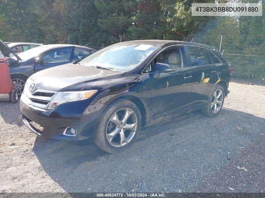 2013 Toyota Venza Xle V6 VIN: 4T3BK3BB8DU091880 Lot: 40524772