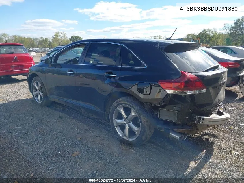 2013 Toyota Venza Xle V6 VIN: 4T3BK3BB8DU091880 Lot: 40524772