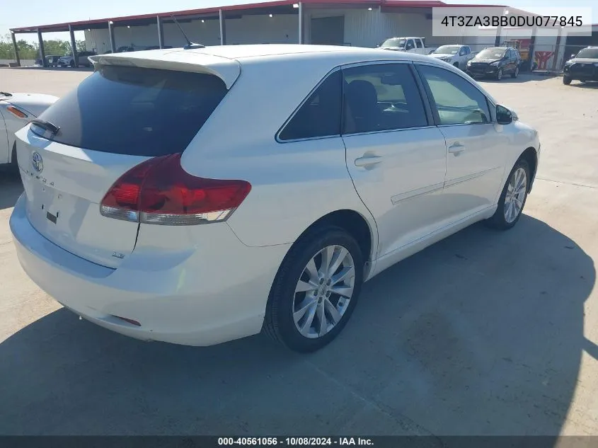 2013 Toyota Venza Le VIN: 4T3ZA3BB0DU077845 Lot: 40561056