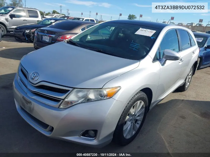 2013 Toyota Venza Le/Xle VIN: 4T3ZA3BB9DU072532 Lot: 40587230