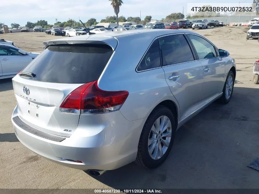 2013 Toyota Venza Le/Xle VIN: 4T3ZA3BB9DU072532 Lot: 40587230