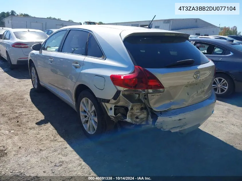 2013 Toyota Venza Le VIN: 4T3ZA3BB2DU077104 Lot: 40591338