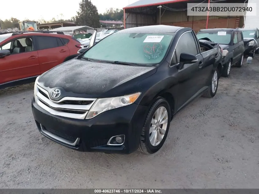 2013 Toyota Venza Le VIN: 4T3ZA3BB2DU072940 Lot: 40623746